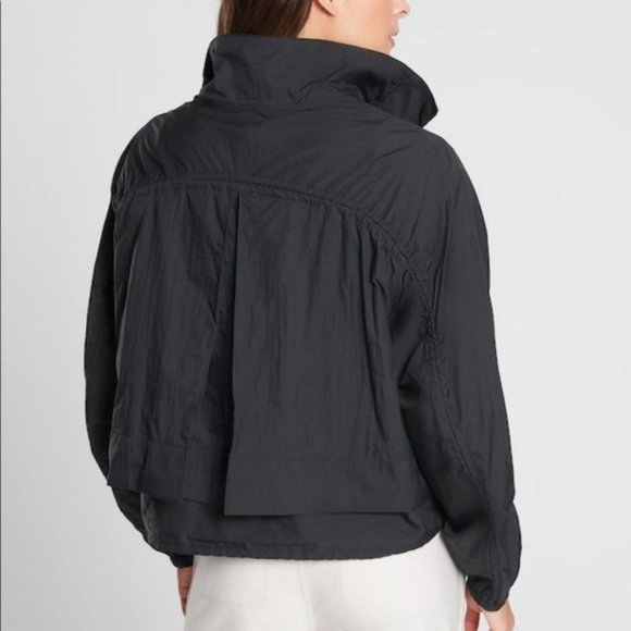 ATHLETA Black Canopy Parachute Short Jacket sz XS Women's Athleisure - Picture 2 of 11